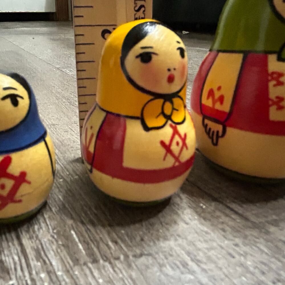 Russian Soviet USSR Multicolor Yoshkarola Matryoshka Traditional Nesting Doll - Picture 5 of 8